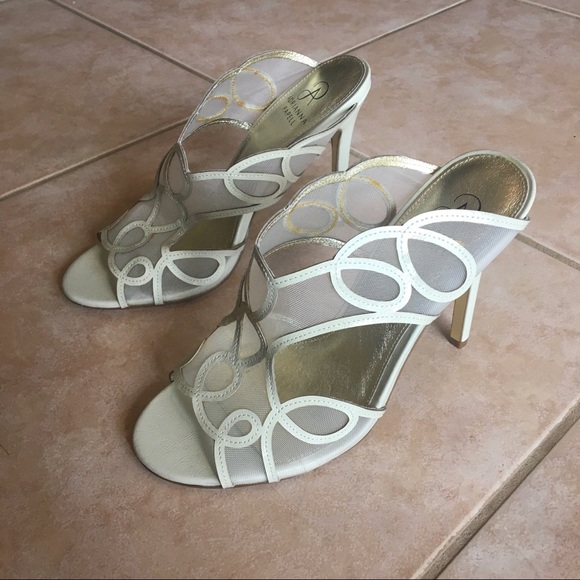 White Heels - Open Toe - Formal/Wedding - Anthro - Picture 3 of 8
